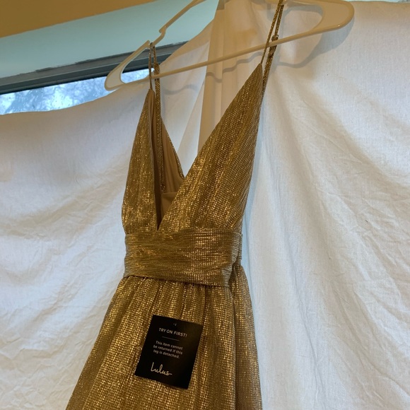 Gorgeous gold formal dress NWT - Picture 5 of 8